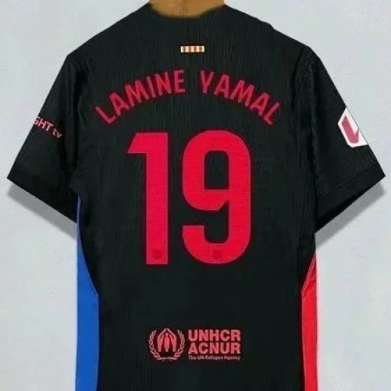 24-25赛季巴萨球衣主客场19号亚马尔加维莱万短袖足球服成人单衫-1273