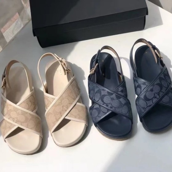 KC厚底凉鞋女新款夏季外穿感罗马鞋厚底松糕休闲沙滩鞋-5635