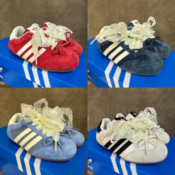 ADDS三叶草蕾丝蝴蝶结德训跳舞鞋-4189