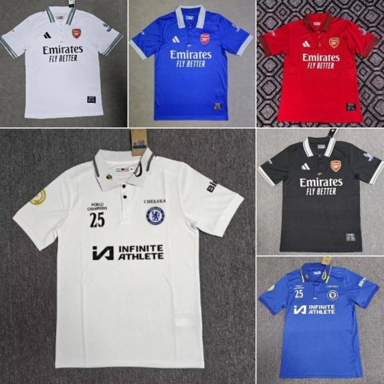 2627POLO衫四色新款球衣球迷版刺绣足球服运动-6076